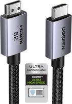 Laidas UGREEN HDMI 2.1 48Gbps, 8K/4K, su eARC, HDR PS5 / Xbox Series X/S (2 m)