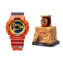 G-Shock Naruto Shippuden Kolaboracija Naruto Juoda Oranžinė Vandeniui atsparus Smūgiams atsparus Sportinis Laikrodis Kvarco Mechanizmas Dervos Dirželis Vyriški Laikrodžiai GA-110NAR21-4PFN Collaboration Box orange
