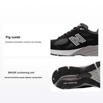 New Balance 990v3 Pagaminti JAV Juodi Unisex Kedai Pilki Balti M990BS3 37 black