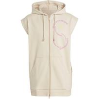 Adidas X Stella McCartney Užtraukiamas be rankovių gobtuvas su raidžių raštu Unisex Viršutinė dalis Magiška šviesiai ruda IA7717 S white