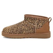 UGG  Classic Ultra Mini Speckles Boot Leopard Print Women Sneakers Brown Chestnut 1149270-CHE 36 beige