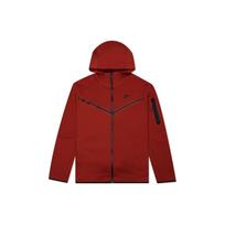 Nike Sportswear Tech Fleece Hoodie Gym Red/Black Men Streetwear CU4489-687 M