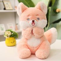 Little Rabbit Plush Toy Cat Doll Fox Doll Children Rag Doll Girl Sleeping Pillow Gift [Small] 35cm beige