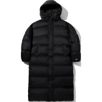 Li Ning Vital Series Solid Color Hooded Zipper Long Casual Long Sleeve Down Jacket Women outerwear Black AYMU321-1 XXL