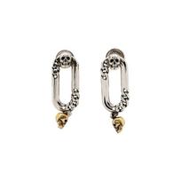 Alexander McQueen kaukolės pakabukai auskarai Vyriški auskarai Sidabriniai 688375-J160Z-1336 Silver,F gray