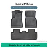Buick Velite 6 Custom Fit TPE Non-Slip Floor Mats, Bulging Style, 3-Piece Set gray