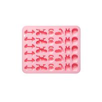 31-Hole Fitness Theme Silicone Mold Dumbbells Bicycles Fondant Candy Chocolate Mould Epoxy Ice Grid Resin Mold Cake Decoration rožinė