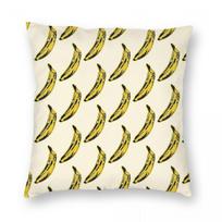 Andy Warholo Banano Kvadratinė Pagalvės Užvalkalas Poliesterio Lino Aksomo Spausdintas Užtrauktuku Dekoratyvinis Pagalvės Užvalkalas Namų Pagalvės Dangalas 45X45 Short plush 18*18(CM)-1Pcs beige