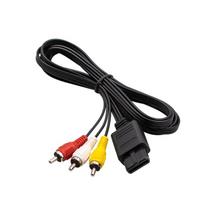1,8M Nintendo 64 garso ir vaizdo laidas AV laidas į RCA, skirtas Super Nintendo GameCube N64 SNES Game Cube laidui 1PC Cable  juoda