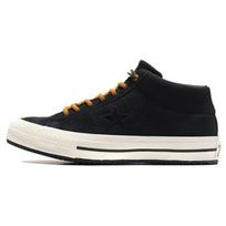 Converse One Star Mid top Canvas Shoes Unisex Black Yellow 162551c 38 black