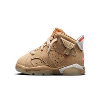 Travis Scott x Air Jordan 6 Retro TD Britiškas Chaki Kūdikių Sportbačiai Ruda Burės Ryškiai Karmino DH0692-200 27