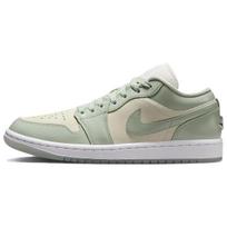 Air Jordan 1 Low SE Seafoam Sail Women Sneakers Green Metallic-Silver White HF4078-100 35.5 gray