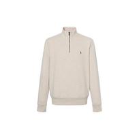 Polo Ralph Lauren Ss24 Solid Color Small Pony Embroidered Half-Zip Long Sleeve Sweatshirt Men sweatshirt Khaki 710929587-007 XL white