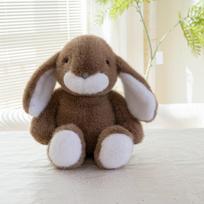 Ilgakojis zuikutis lėlė pliušinis žaislas mažas baltas zuikutis lėlė vaikams palydovas raminanti pagalvė skudurėlio lėlė 33cm（0.25kg） ruda