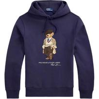 Polo Ralph Lauren Polo Bear Print Fleece Hoodie Men hoodies 710980314-001 M blue