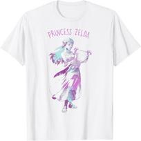 The Legend of Zelda Princess Watercolor Portrait T-Shirt S balta