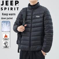 JEEP SPIRIT Men's Lightweight Stand-Collar Duck Down Jacket XL ruda