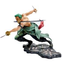 Hot One Piece 10cm Anime Figure GK Roronoa Zoro Three-blade Sa-maximum Manga Anime Statue Action Model Collection Model Kid Toy gray