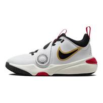 Nike Team Hustle D 11 GS Kids White Metallic Gold University Red Black Basketball Shoes DV8996-104 40