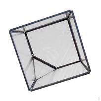 Glass Cube Terrarium Air Plant Container Box L Black white