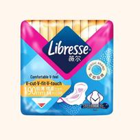 Libresse V-Feel Ultra-Thin Day Sanitary Pads, 190mm pink
