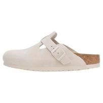 Birkenstock Boston Soft Footbed Suede Leather Narrow Antique White Unisex Sneakers 1027693 38