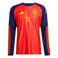 Adidas Spain 2026 World Cup Spain National Team Lamine Yamal 19 Home Long Sleeve Quick Dry Football Jersey Player Version Men jersey JZ5776-19 3XL