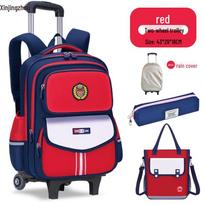 Xinjingzhou Vandeniui atsparus lagaminas-kuprinė vaikams 18 inch red