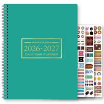 1 vnt. A4 -2027 Mėnesinis planuoklis ir kalendoriaus knyga 2 metams, mėnesinis, nuo liepos - birželio. 2027 24 mėnesių su 3 lipdukais šviesiai žalios spalvos