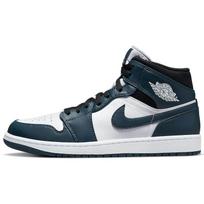 Air Jordan 1 Mid Armory Navy Vyriški sportbačiai Mėlyni Juodi Balti 554724-411 44