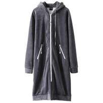 Autumn Thick Warm Hooded Basic Coats Women Sweatshirts Casual Loose Lady Winter Long Black Winter Fleece Hoodies Femme One Size pilka