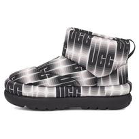 UGG Maxi Wavelength Fabric Warm Comfortable Ankle Snow Boots Women boots Black White 1132915-BWHT 36 gray