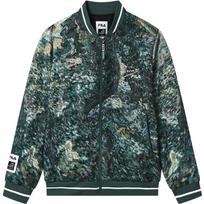 FILA X Van Gogh Museum Collaboration Woven Letter Logo Printed Casual Jacket Men Jacket Peacock-Green F11M318703FZA L gray