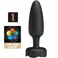 PRETTY LOVE Pretty Love Tarion Black 12.5 cm Silicone LED Plug, 10 Modes, Rechargeable