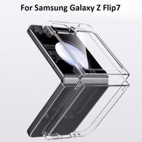 For Samsung Galaxy Z Flip 7 6 5 7FE Frameless PC Phone Case W25 W24 Flip Ultra-thin Transparent Protective Back Cover Shell For Samsung Z Flip 7 gryna