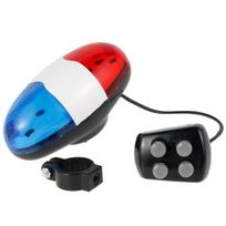 Bicycle Bell 6 LED 4 Tone Bicycle Horn LED Warning Bike Police Light Electric Horn Siren Kid Children Bike Scooter Cycling Lamp