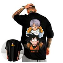Dragon Ball Z Trunks Goten TShirt Harajuku Anime Graphic Print Pure Cotton Crew Neck Fashion Streetwear Tops For Men Women M