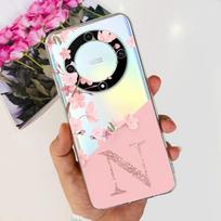 For Honor x9b 5G Case Soft TPU Silicone Slim Bumper Shell For Cute Letter Design Cover For Huawei HonorX9b x9 b Coque Fundas Honor x9b 5G black