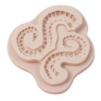 Octopus Tentacles Fondant Mold Easy Release Silicone Cupcake Decorating Candy Mold Baking Tools šviesiai pilka spalva