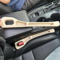 2 vnt. Automobilio sėdynės tarpų užpildas Sėdynės plyšio laikymo dėžutė Krepšys tarp sėdynių Konsolės organizatorius Dekoracija Interjeras Automobilio aksesuarai 2PCS  smėlis