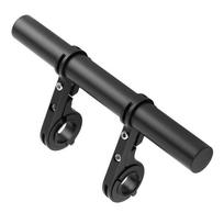 Aluminum Alloy Bike Handlebar Extender 30cm Double Clamp Bicycle Handlebar Bracket Lightweight for 25.4/31.8 mm Handlebar black
