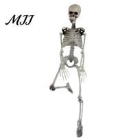 90 cm imitacinis žmogaus skeleto ornamentas Helovino vakarėlio baras Haunted House Rekvizitas balta