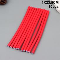 10Pcs Universal Perm Curling Bars Hair Curling Sticks Colorful Sponge Curling Iron Manual Hair Rollers For Beauty Personal Care A6 red