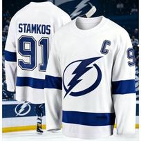 Men's Ice Hockey Training Jersey - Lightning Team Fan Edition - 3D Print - White Breathable Sport Jersey with Long Sleeves Kids S