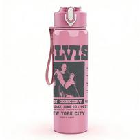 1PC Elvis black white male portrait print 750ml colorful plastic sports water bottle leakproof pop up lid with straw for outdoor work home use Pack of 1 rožinė