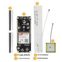 T-Call A7670e ESP32 4G LTE Development Board High Accuracy GPS Open Source for Environmental Monitoring System Development one size