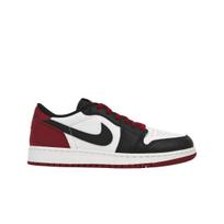 „Air Jordan 1 Retro Low OG GS Black Toe Kids sportbačiai, balti spalvoti raudoni CZ0858-106 40 white