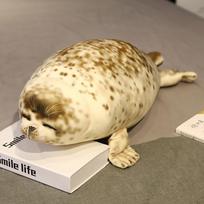 35-110cm Simulation 3D Sea Lion Plush Toys High Quality Stuffed Soft Animal Seal Pillow Baby Kawaii Sleeping Appease Dolls 35cm