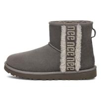 UGG Classic Mini Round Toe Short Snow Boots Women boots Gray 1153473-CHRC 37 gray