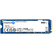 KINGSTON 500GB NV3 M.2 2280 PCIe 4.0 NVMe SSD, EAN: 740617344806